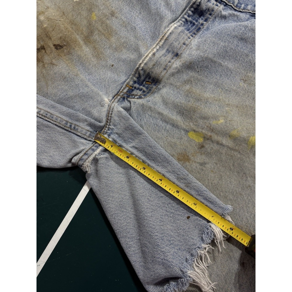 Vtg 90s Levi's 560 Orange Tab Jean Shorts Size 34 Distressed Cut Off Denim USA - Picture 15 of 16